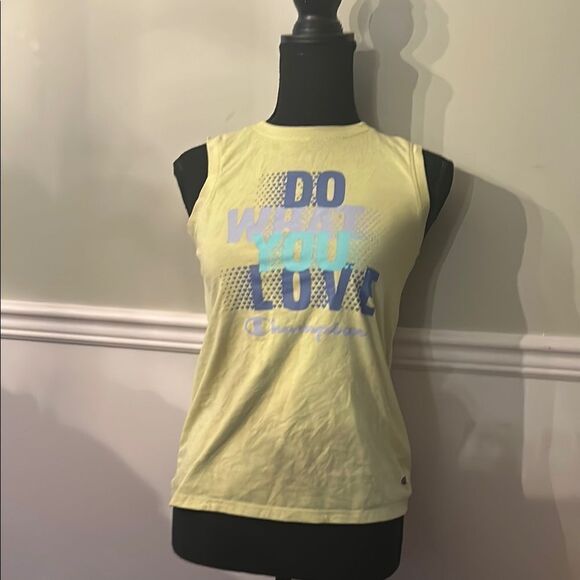 Champion Yellow Blue Fitted Muscle Tank - Picture 1 of 6